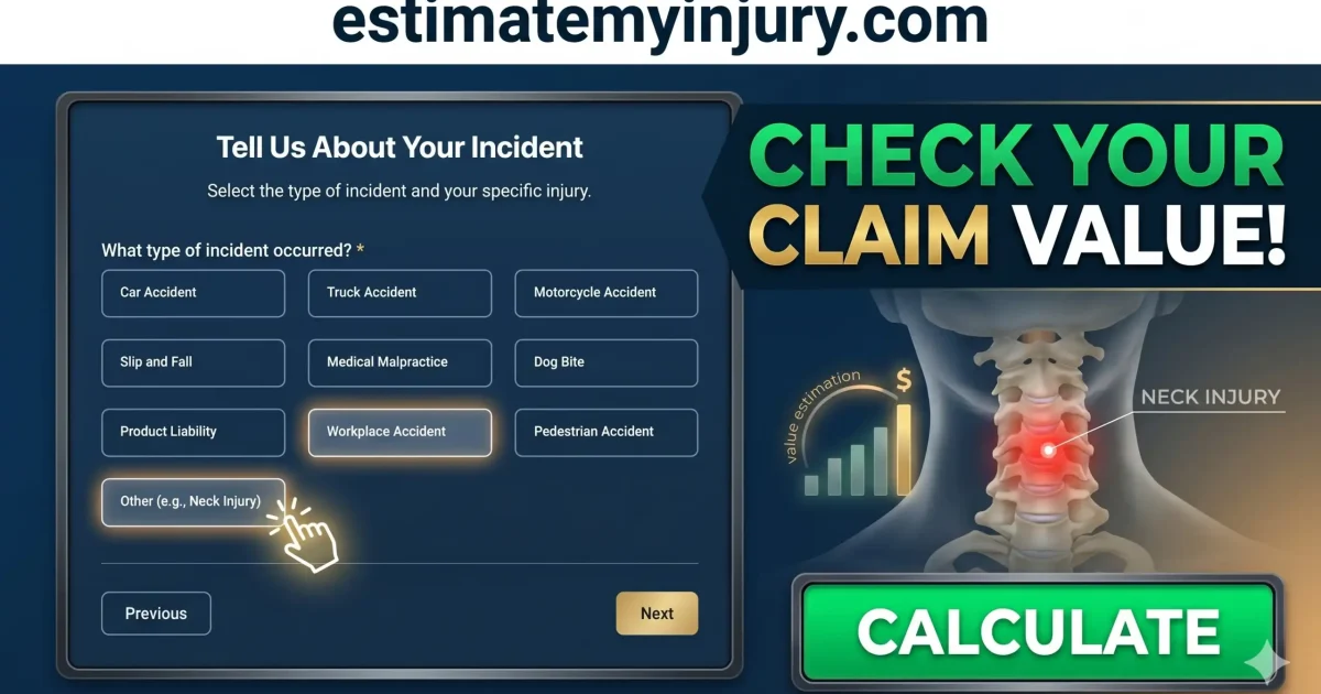 Neck injury settlement calculator to estimate compensation and claim value